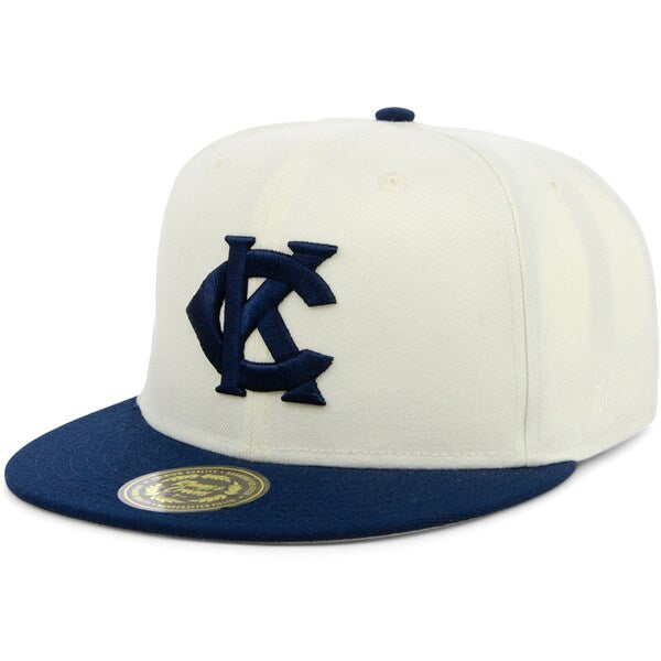 Rings & Crwns  Kansas City Monarchs Team Fitted Hat - Cream/Navy