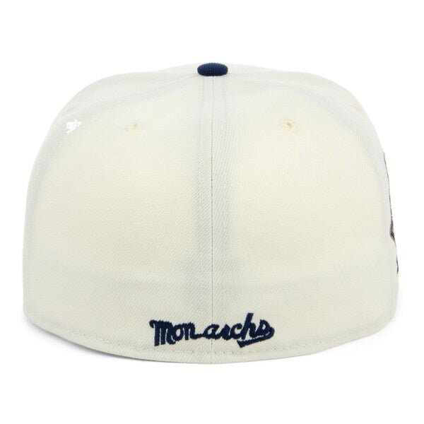 Rings & Crwns  Kansas City Monarchs Team Fitted Hat - Cream/Navy