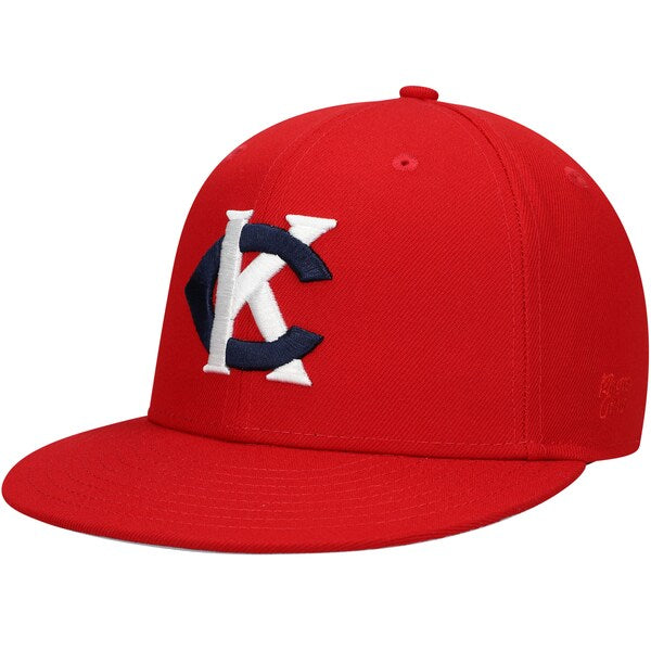 Rings & Crwns  Kansas City Monarchs Team Fitted Hat - Red