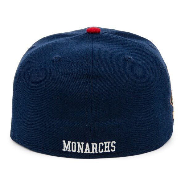 Rings & Crwns  Kansas City Monarchs Team Fitted Hat - Navy/Red