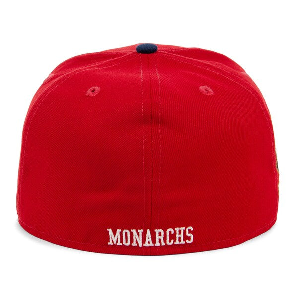 Rings & Crwns  Kansas City Monarchs Team Fitted Hat - Red/Navy