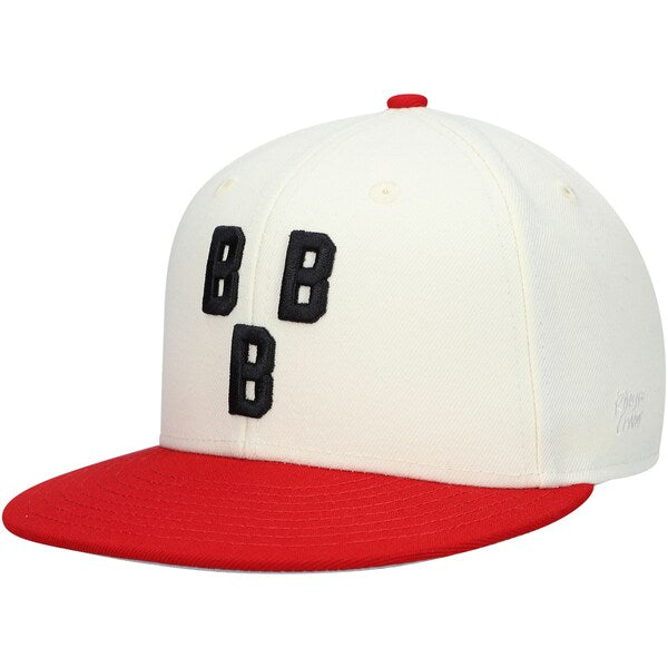 Rings & Crwns  Birmingham Black Barons Team Fitted Hat - Cream/Red