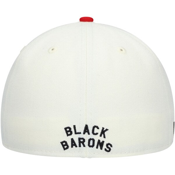 Rings & Crwns  Birmingham Black Barons Team Fitted Hat - Cream/Red