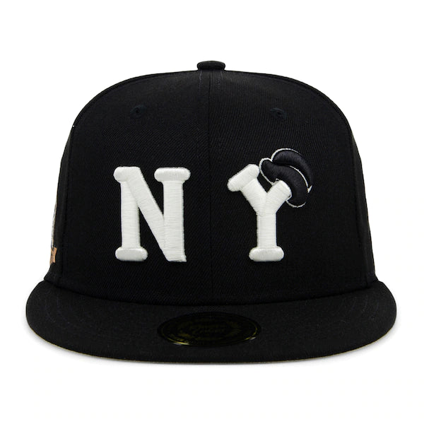 Rings & Crwns  New York Black Yankees Team Fitted Hat - Black