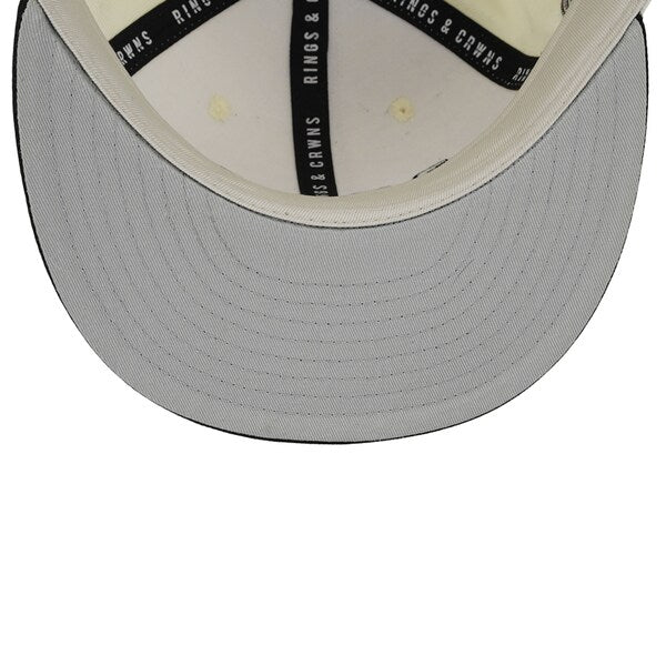 Rings & Crwns  New York Black Yankees Team Fitted Hat - Cream/Black