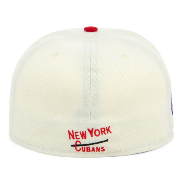 Rings & Crwns  New York Cubans Team Fitted Hat - Cream/Red