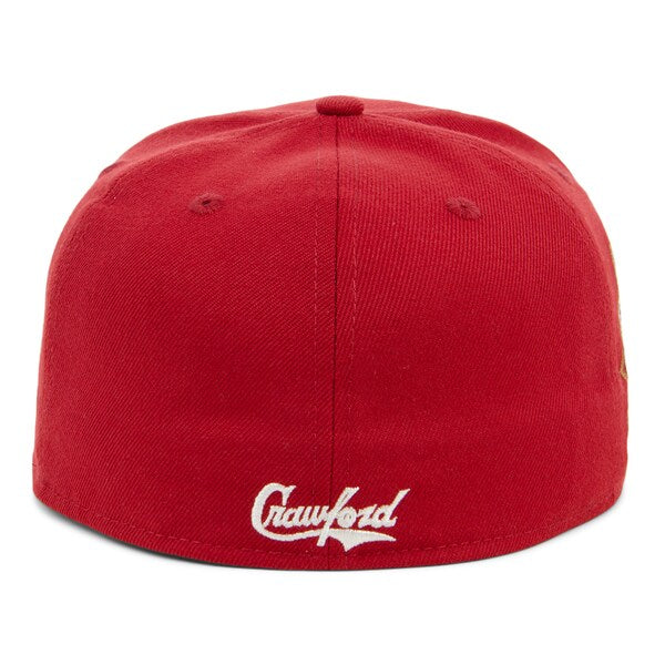 Rings & Crwns  Pittsburgh Crawfords Team Fitted Hat - Maroon