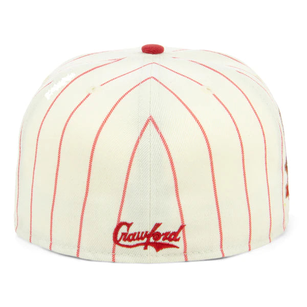 Rings & Crwns  Pittsburgh Crawfords Team Fitted Hat - Cream/Maroon