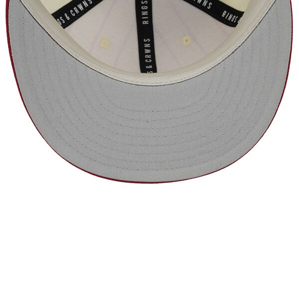 Rings & Crwns  Pittsburgh Crawfords Team Fitted Hat - Cream/Maroon