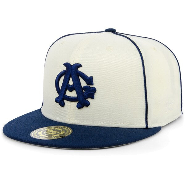 Rings & Crwns  Chicago American Giants Team Fitted Hat - Cream/Navy