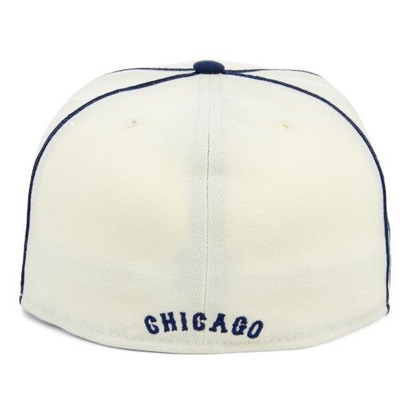 Rings & Crwns  Chicago American Giants Team Fitted Hat - Cream/Navy