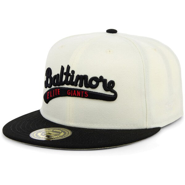 Rings & Crwns  Baltimore Elite Giants Team Fitted Hat - Cream/Black