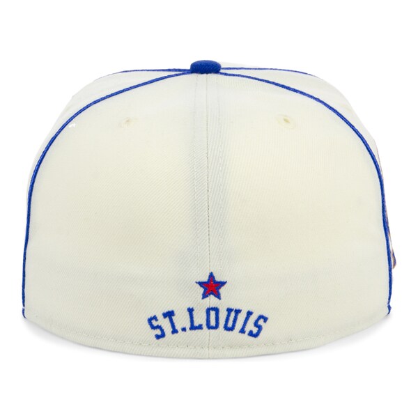 Rings & Crwns  St. Louis Stars Team Fitted Hat - Cream/Royal