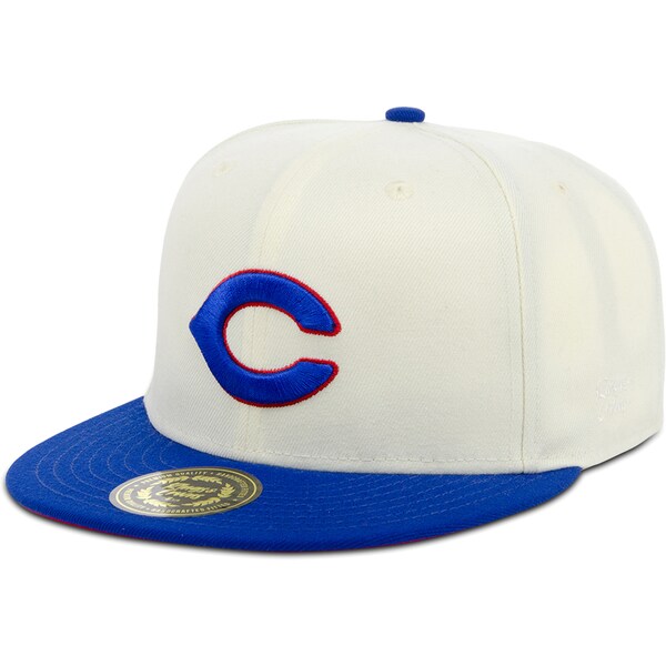 Rings & Crwns  Indianapolis Clowns Team Fitted Hat - Cream/Royal