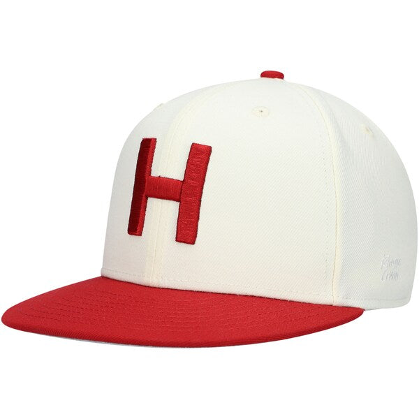 Rings & Crwns  Hilldale Club Team Fitted Hat - Cream/Maroon