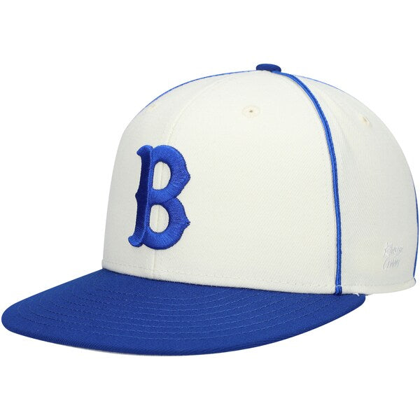 Rings & Crwns  Brooklyn Royal Giants Team Fitted Hat - Cream/Royal