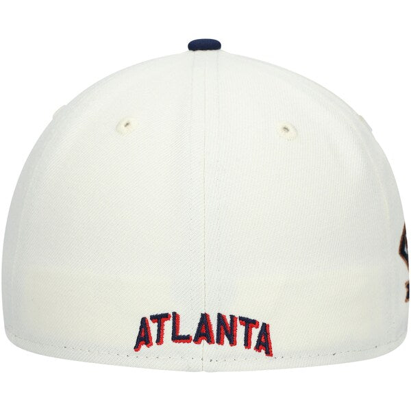 Rings And Crwns Atlanta Black Crackers Team Fitted Hat Creamnavy