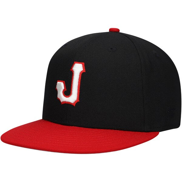 Rings & Crwns  Jacksonville Red Caps Team Fitted Hat - Black/Red