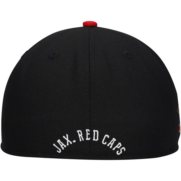 Rings & Crwns  Jacksonville Red Caps Team Fitted Hat - Black/Red