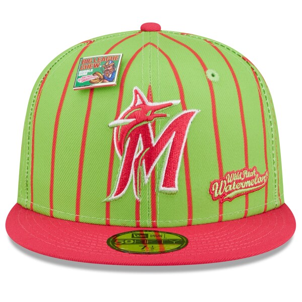 Men's Atlanta Braves New Era Scarlet/Cardinal MLB x Big League Chew  Slammin' Strawberry Flavor Pack 59FIFTY Fitted Hat