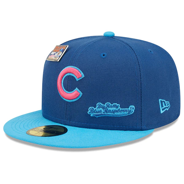 New Era MLB x Big League Chew  Chicago Cubs Big Rally Blue Raspberry Flavor Pack 59FIFTY Fitted Hat