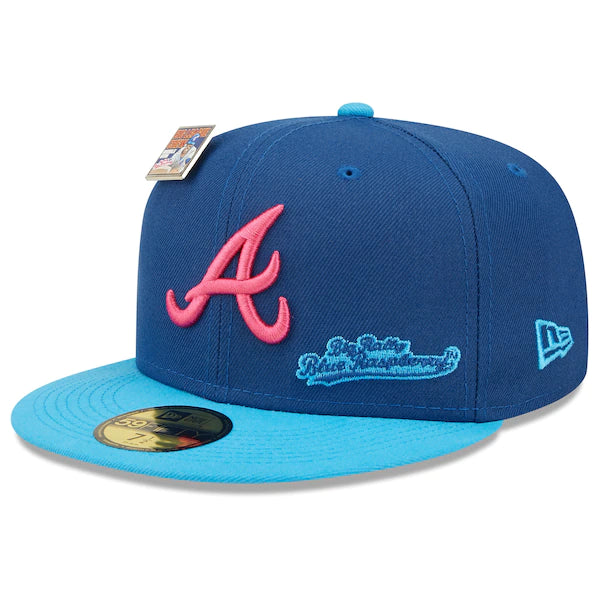 New Era MLB x Big League Chew  Atlanta Braves Big Rally Blue Raspberry Flavor Pack 59FIFTY Fitted Hat