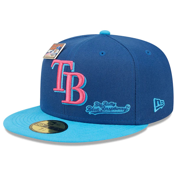 New Era MLB x Big League Chew  Tampa Bay Rays Big Rally Blue Raspberry Flavor Pack 59FIFTY Fitted Hat