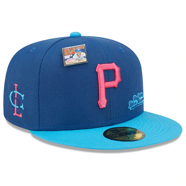 New Era MLB x Big League Chew  Pittsburgh Pirates Big Rally Blue Raspberry Flavor Pack 59FIFTY Fitted Hat
