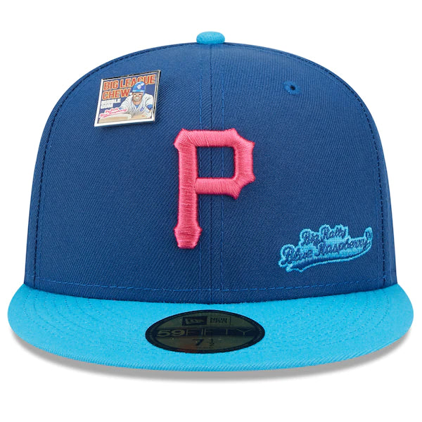 New Era MLB x Big League Chew  Pittsburgh Pirates Big Rally Blue Raspberry Flavor Pack 59FIFTY Fitted Hat