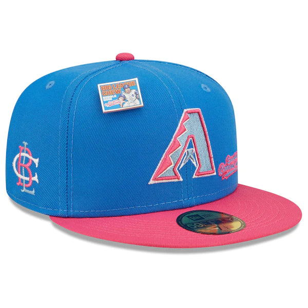 New Era MLB x Big League Chew  Arizona Diamondbacks Curveball Cotton Candy Flavor Pack 59FIFTY Fitted Hat - Blue/Pink