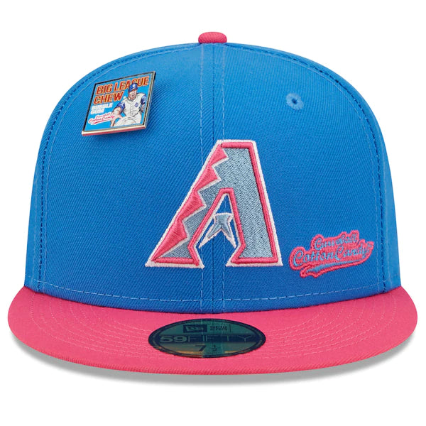 New Era MLB x Big League Chew  Arizona Diamondbacks Curveball Cotton Candy Flavor Pack 59FIFTY Fitted Hat - Blue/Pink
