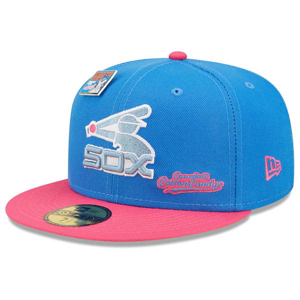 New Era MLB x Big League Chew  Chicago White Sox Curveball Cotton Candy Flavor Pack 59FIFTY Fitted Hat - Blue/Pink