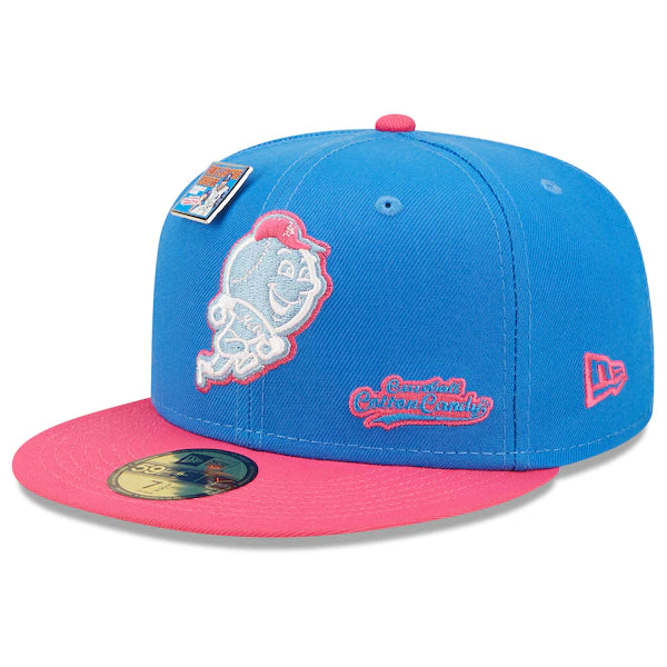 New Era MLB x Big League Chew  New York Mets Curveball Cotton Candy Flavor Pack 59FIFTY Fitted Hat - Blue/Pink