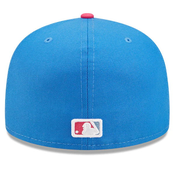 New Era MLB x Big League Chew  New York Mets Curveball Cotton Candy Flavor Pack 59FIFTY Fitted Hat - Blue/Pink