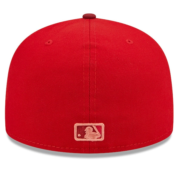 New Era MLB x Big League Chew  Atlanta Braves Slammin' Strawberry Flavor Pack 59FIFTY Fitted Hat - Scarlet/Cardinal