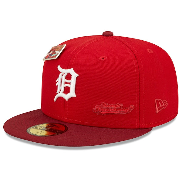 New Era MLB x Big League Chew  Detroit Tigers Slammin' Strawberry Flavor Pack 59FIFTY Fitted Hat - Scarlet/Cardinal