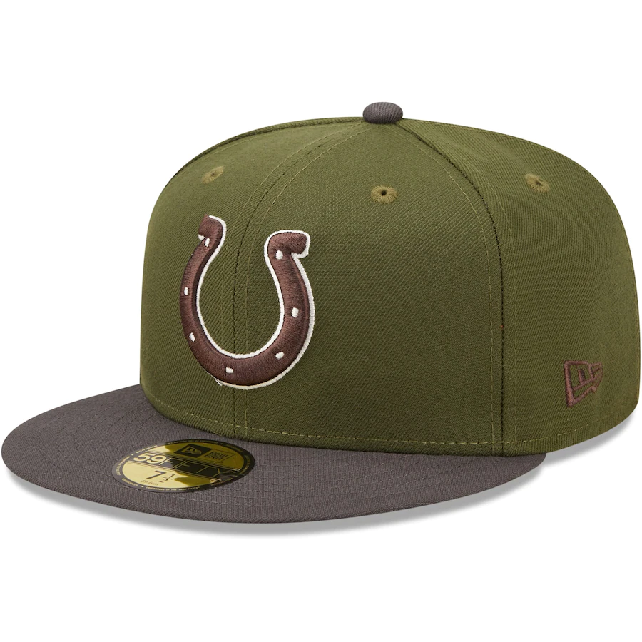 New Era Indianapolis Colts Olive/Graphite Super Bowl XLI 59FIFTY Fitted Hat