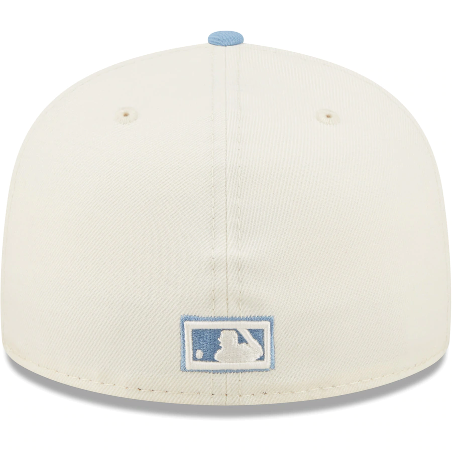 Men's New Era White/Light Blue St. Louis Cardinals Cooperstown Collection  125th Anniversary Chrome 59FIFTY Fitted Hat