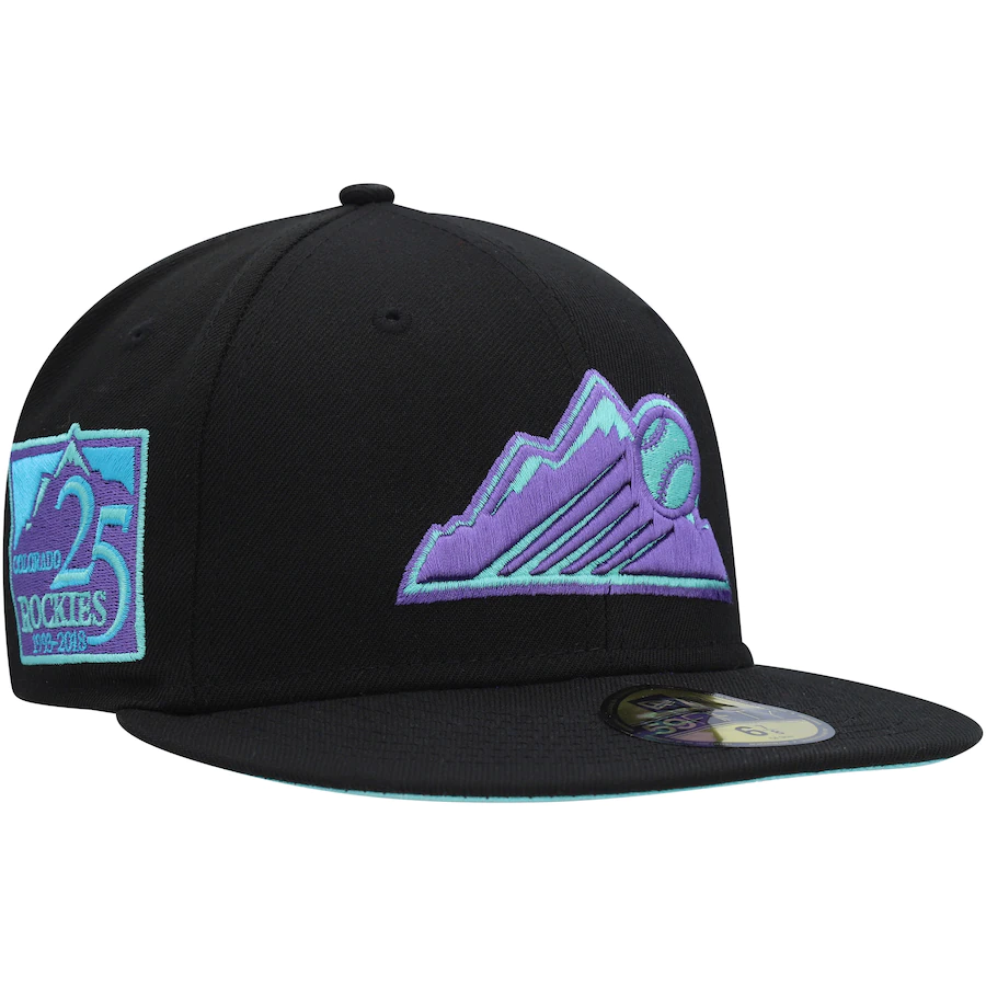 New Era Colorado Rockies 25th Anniversary Black Light 59FIFTY Fitted Hat