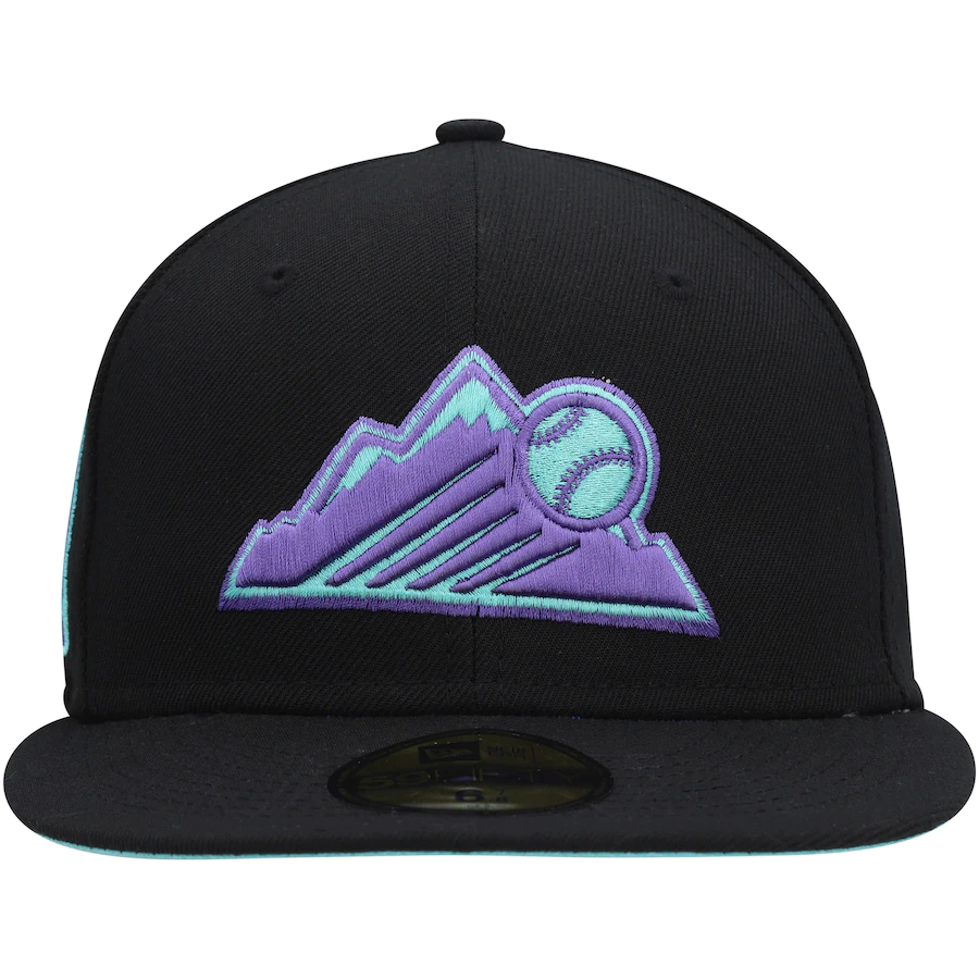 New Era Colorado Rockies 25th Anniversary Black Light 59FIFTY Fitted Hat