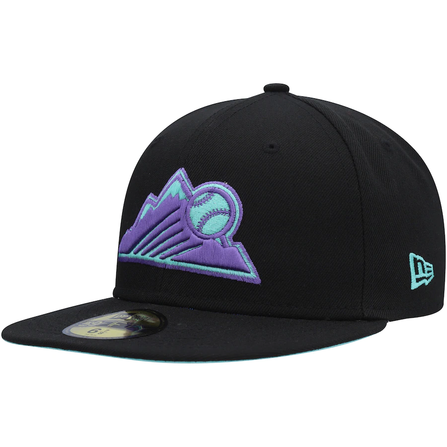 New Era Colorado Rockies 25th Anniversary Black Light 59FIFTY Fitted Hat