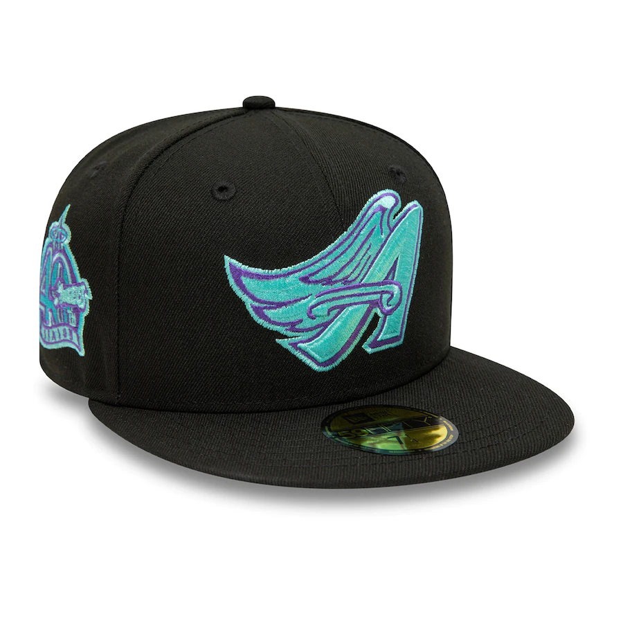 New Era Anaheim Angels 40th Season Black Light 59FIFTY Fitted Hat