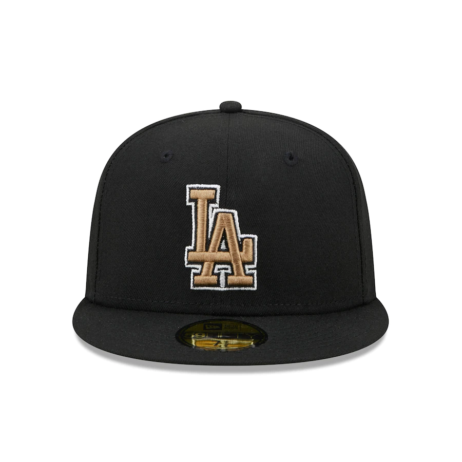 New Era Los Angeles Dodgers Black Wheat Undervisor 59FIFTY Fitted Hat