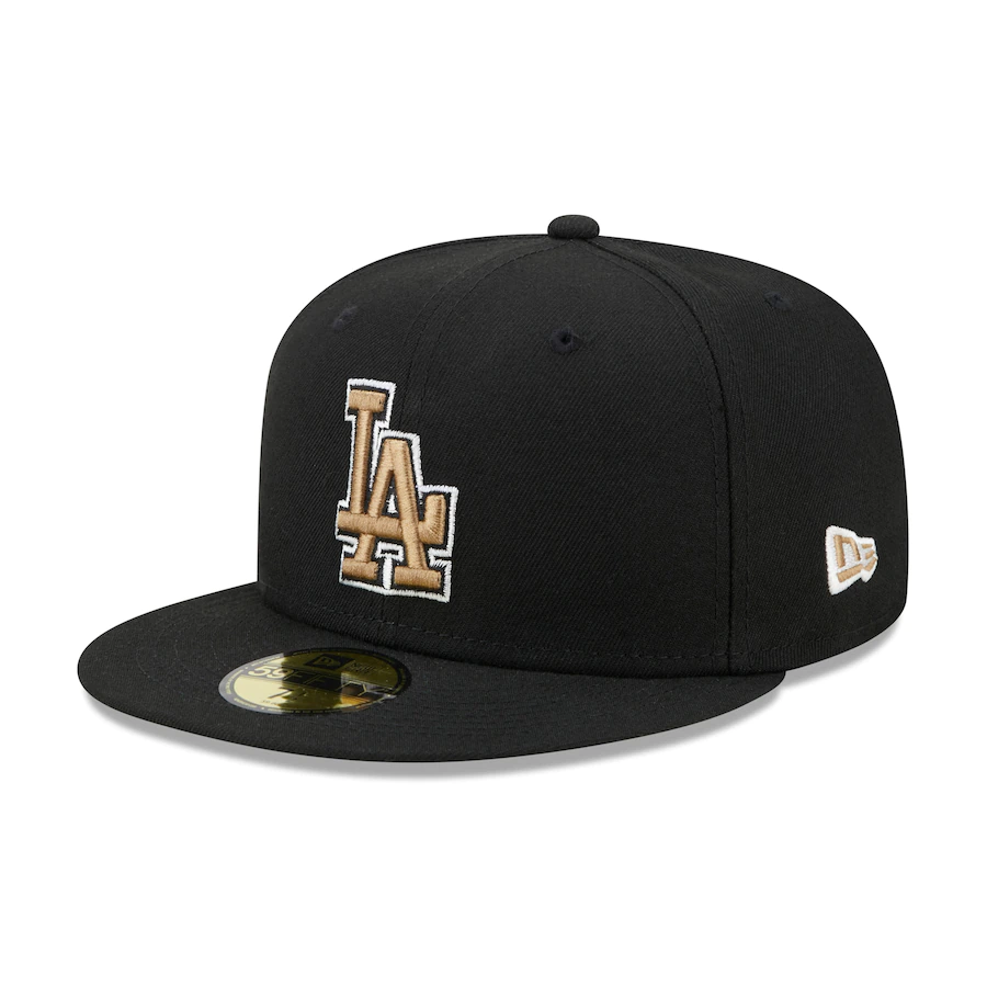 New Era Los Angeles Dodgers Black Wheat Undervisor 59FIFTY Fitted Hat