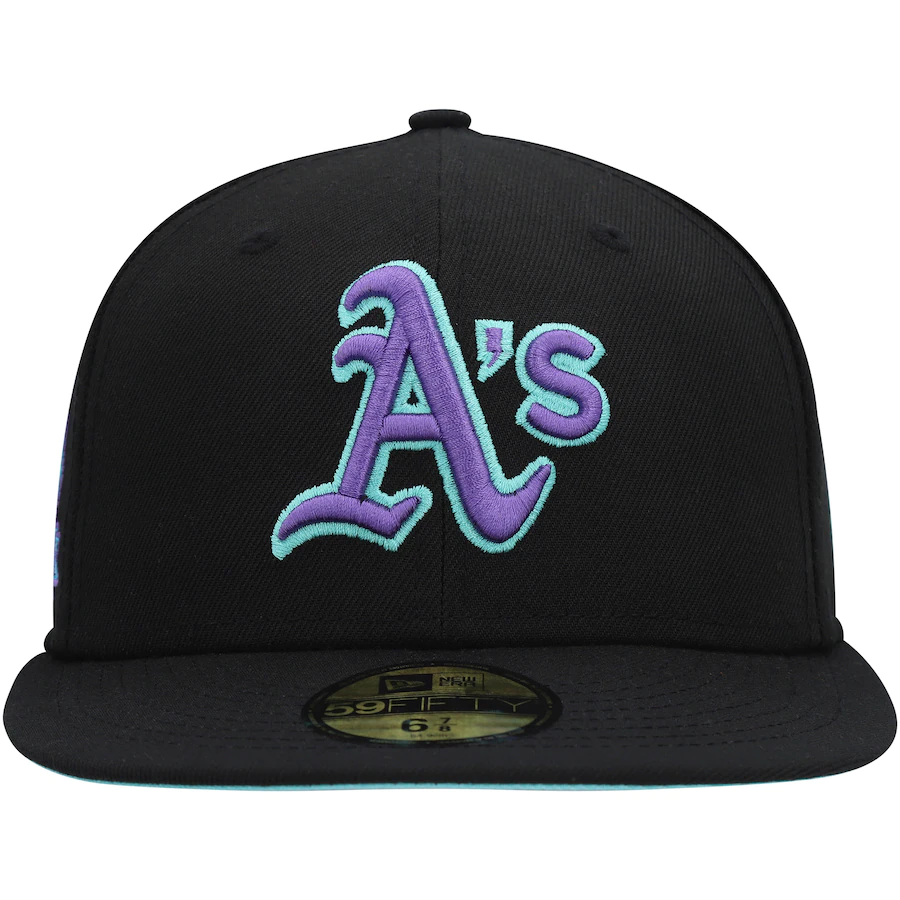 New Era Oakland Athletics 40th Anniversary Black Light 59FIFTY Fitted Hat