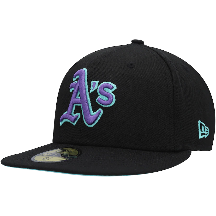 New Era Oakland Athletics 40th Anniversary Black Light 59FIFTY Fitted Hat