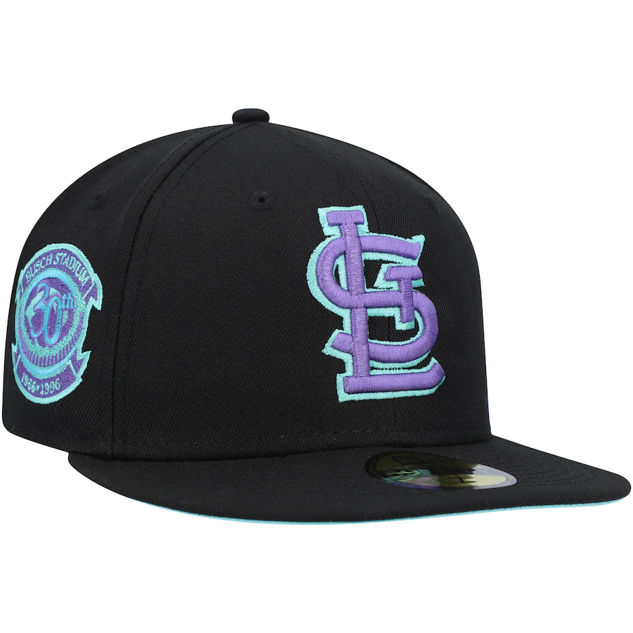 New Era St. Louis Cardinals Busch Stadium 30th Anniversary Black Light 59FIFTY Fitted Hat