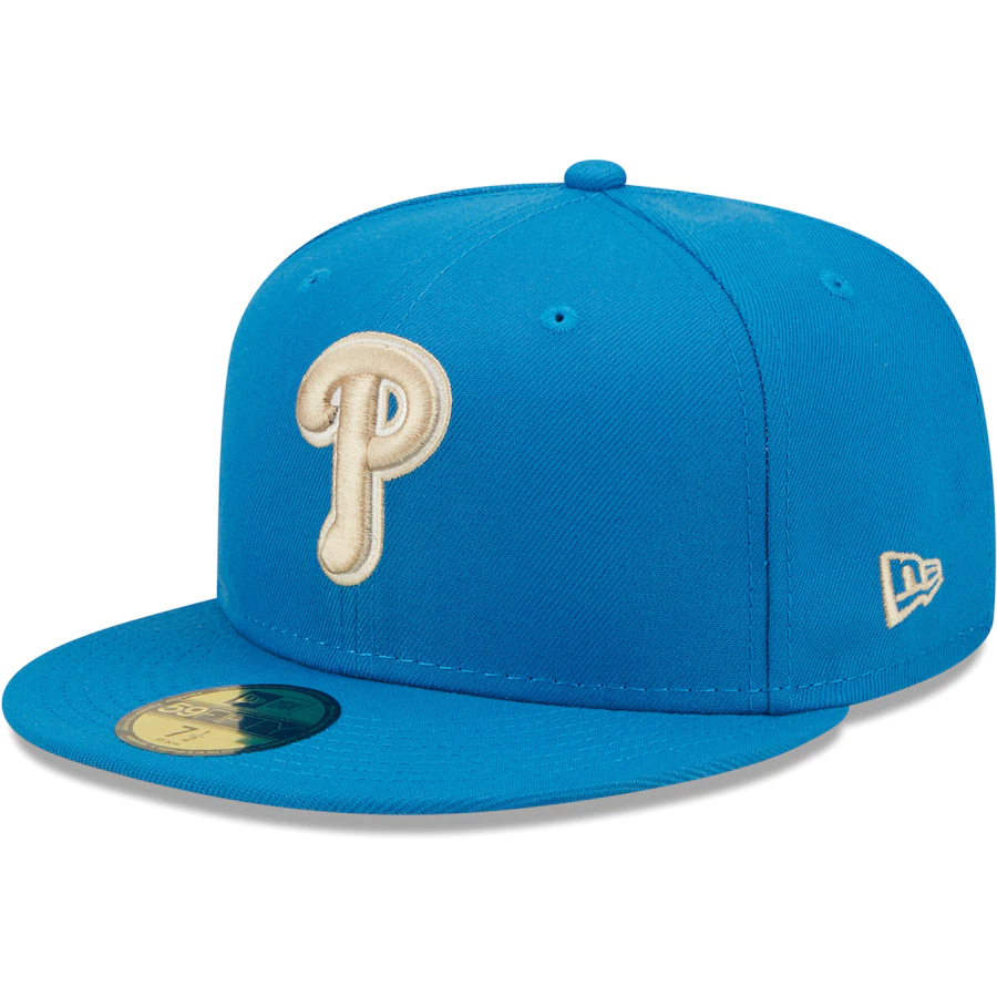 New Era Philadelphia Phillies Blue Stone 2008 World Series Undervisor 59FIFTY Fitted Hat