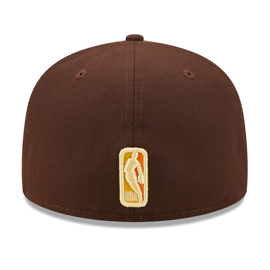 New Era Boston Celtics Brown Burnt Wood Orange Popsicle 59FIFTY Fitted Hat