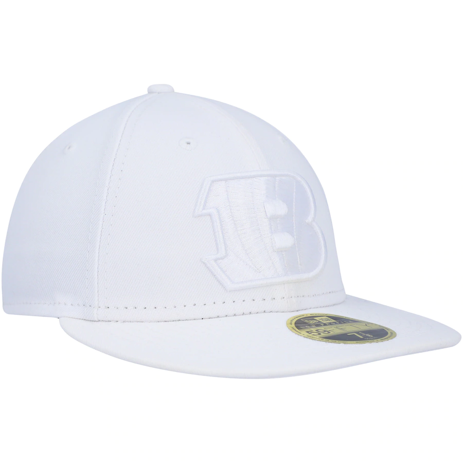 New Era Cincinnati Bengals White on White Low Profile 59FIFTY Fitted Hat